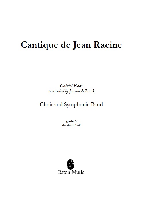 Cantique de Jean Racine - cliquer ici