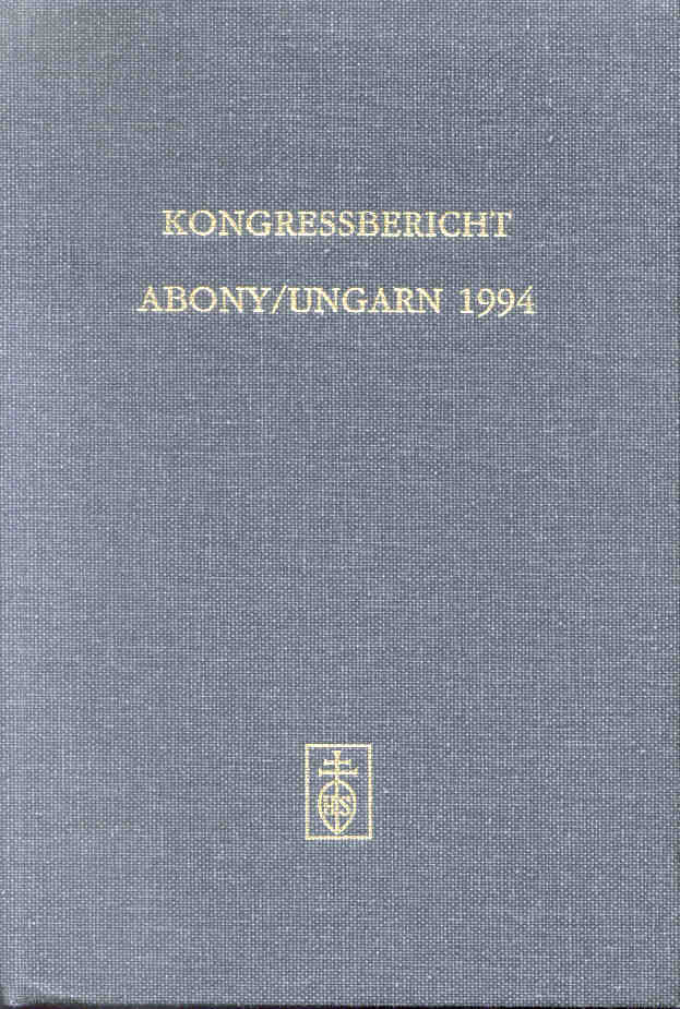 IGEB - Kongressbericht 1994 Abony, Ungarn - cliquer ici