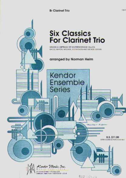 6 Classics for Clarinet Trio - cliquer ici 6 Classics for Clarinet Trio - cliquer ici