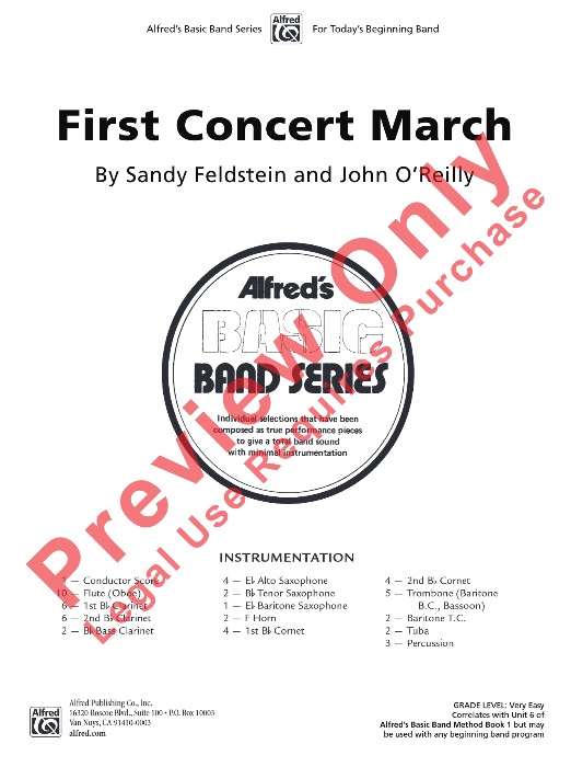 First Concert March - cliquer ici