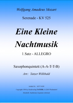 Eine kleine Nachtmusik - 1. Satz - cliquer ici
