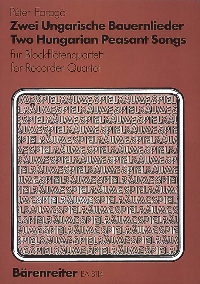 2 Ungarische Bauernlieder (1987) - cliquer ici 2 Ungarische Bauernlieder (1987) - cliquer ici