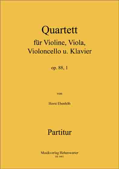 1. Klavierquartett für Violine, Viola, Violoncello und Klavier - cliquer ici 1. Klavierquartett für Violine, Viola, Violoncello und Klavier - cliquer ici